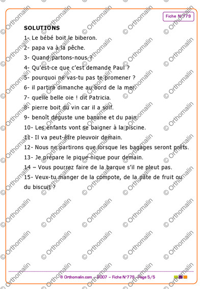 Page 5 de la fiche