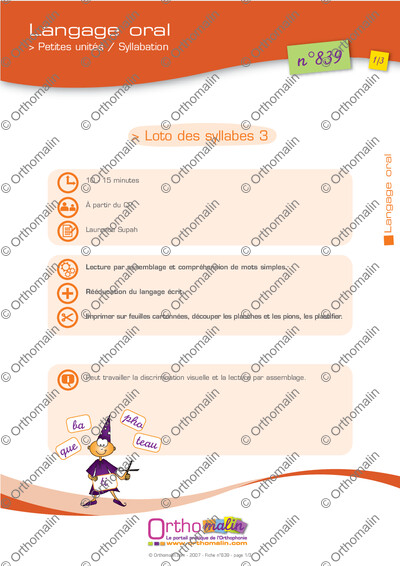 Page 1 de la fiche