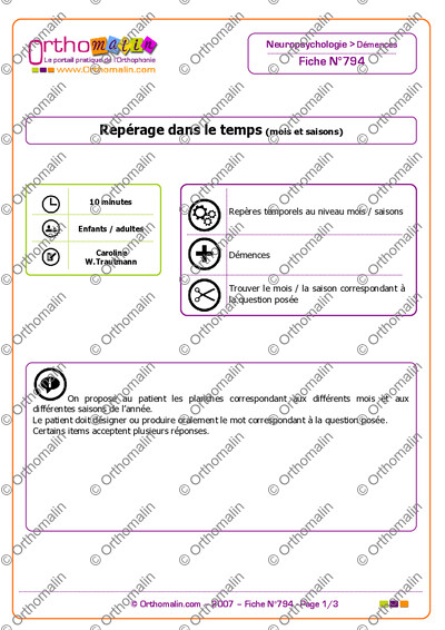 Page 1 de la fiche