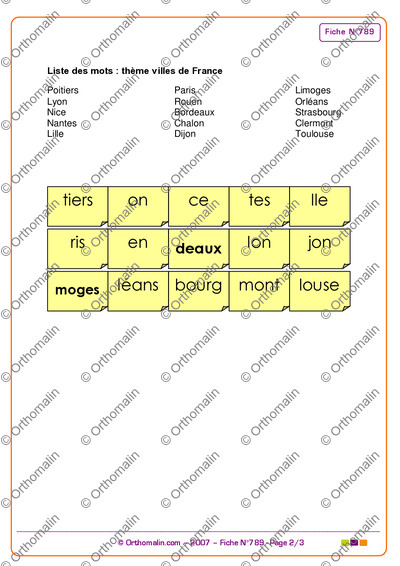 Page 2 de la fiche