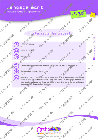Page 1 de la fiche