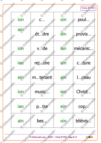 Page 2 de la fiche