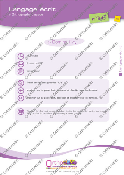 Page 1 de la fiche