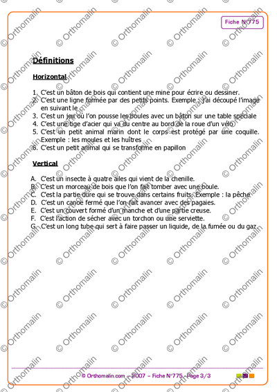 Page 3 de la fiche