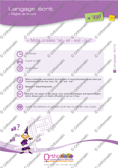 Page 1 de la fiche