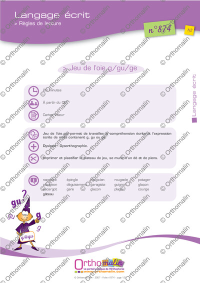 Page 1 de la fiche