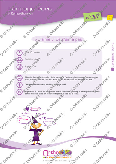 Page 1 de la fiche