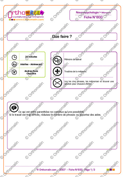 Page 1 de la fiche