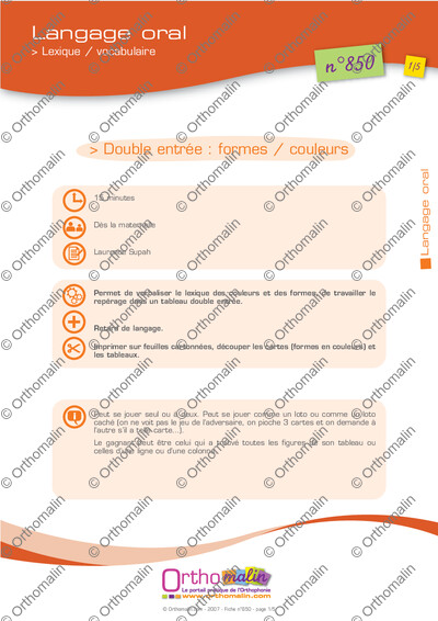 Page 1 de la fiche