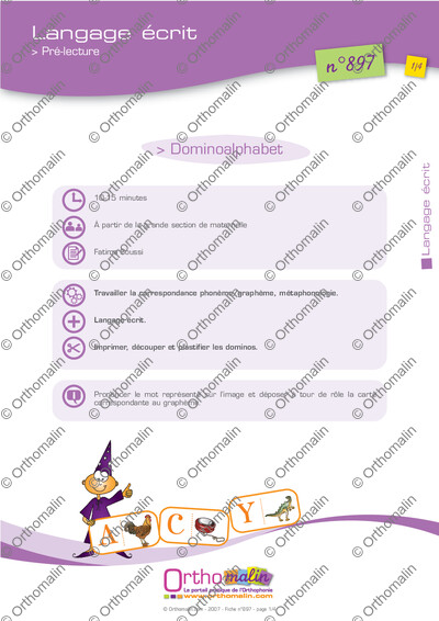 Page 1 de la fiche