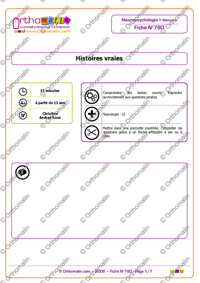 Page 1 de la fiche
