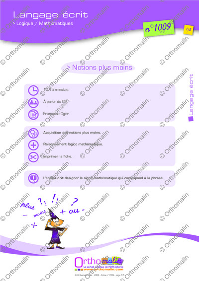 Page 1 de la fiche
