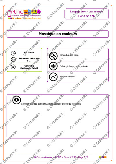 Page 1 de la fiche