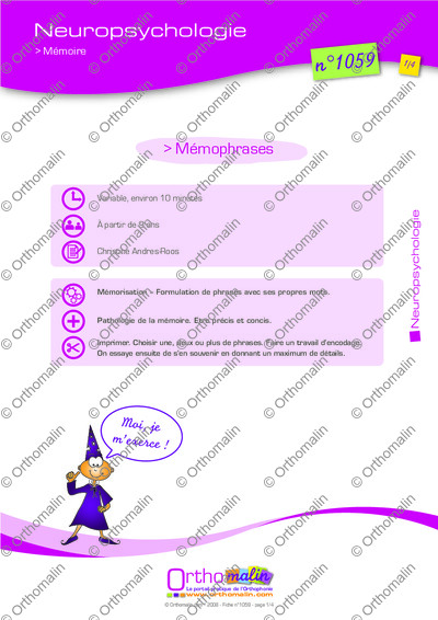 Page 1 de la fiche