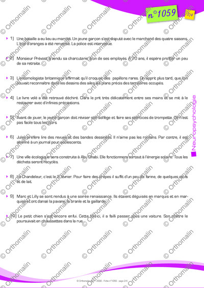 Page 2 de la fiche
