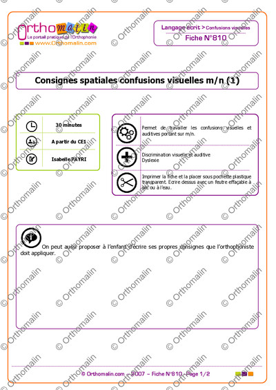 Page 1 de la fiche