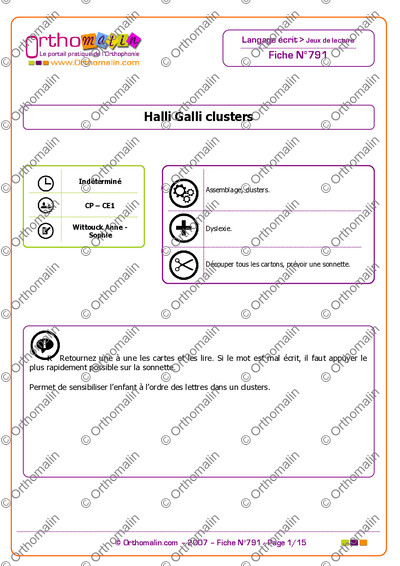 Page 1 de la fiche