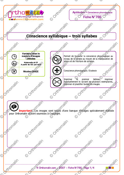 Page 1 de la fiche