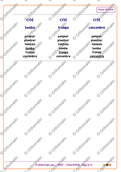 Page 3 de la fiche