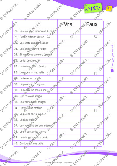 Page 3 de la fiche