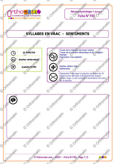 Page 1 de la fiche
