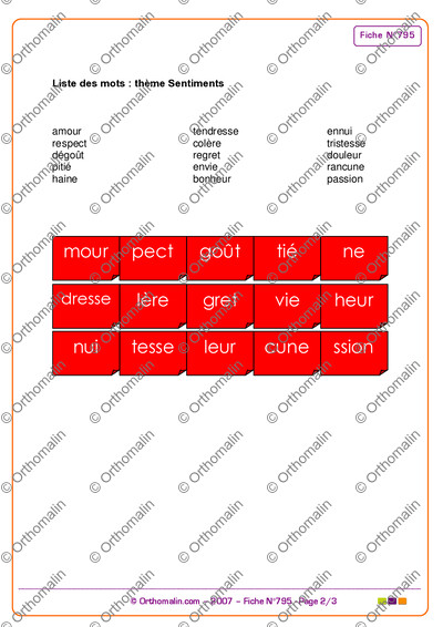 Page 2 de la fiche