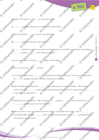 Page 3 de la fiche