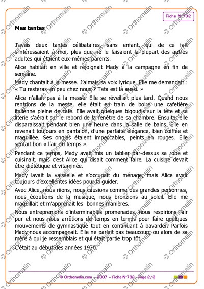 Page 2 de la fiche