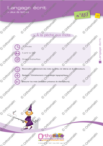 Page 1 de la fiche