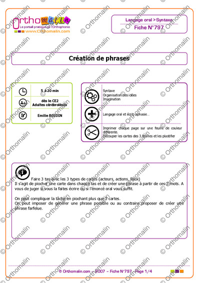 Page 1 de la fiche