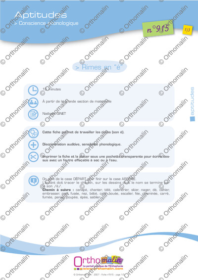 Page 1 de la fiche