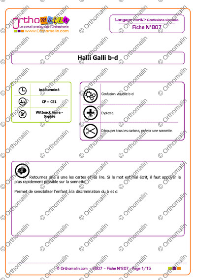 Page 1 de la fiche