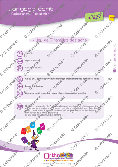 Page 1 de la fiche