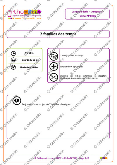 Page 1 de la fiche