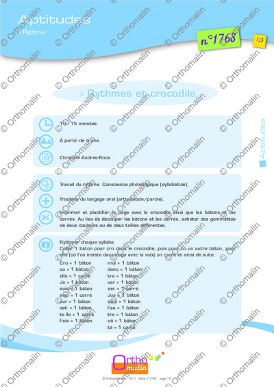 Page 1 de la fiche