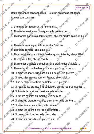 Page 2 de la fiche