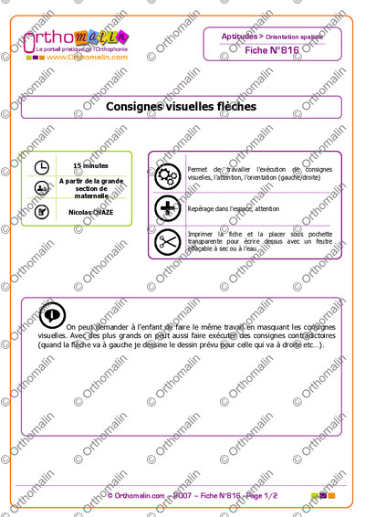 Page 1 de la fiche