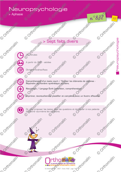 Page 1 de la fiche