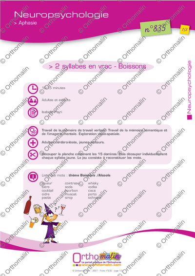 Page 1 de la fiche