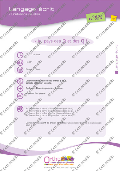 Page 1 de la fiche