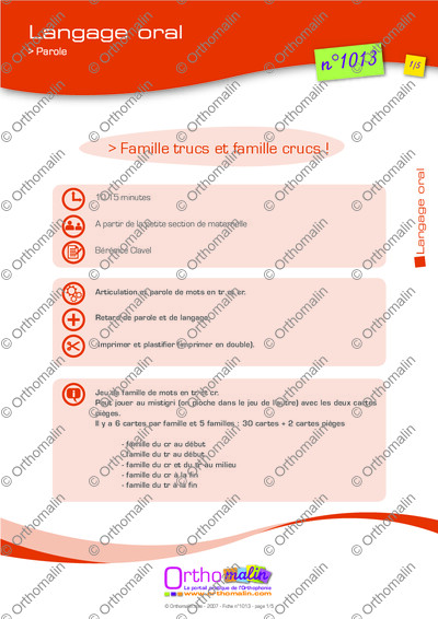 Page 1 de la fiche