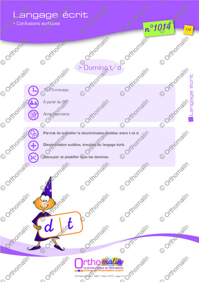 Page 1 de la fiche