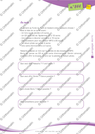 Page 3 de la fiche