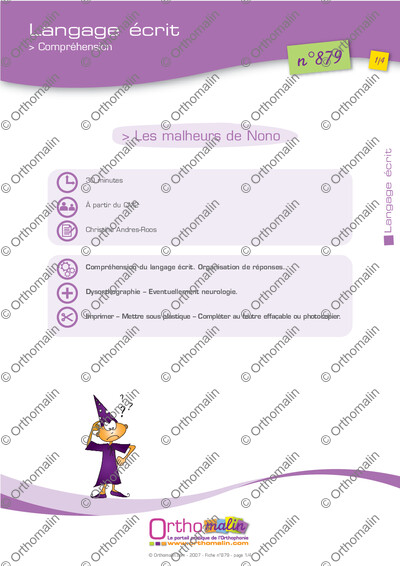 Page 1 de la fiche