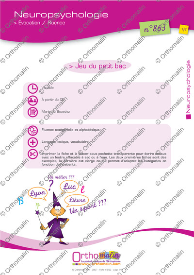 Page 1 de la fiche