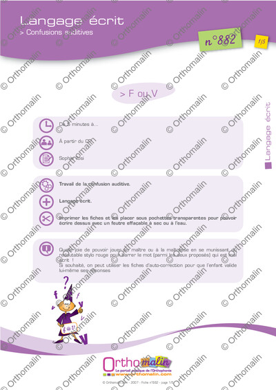 Page 1 de la fiche