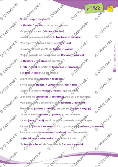 Page 2 de la fiche