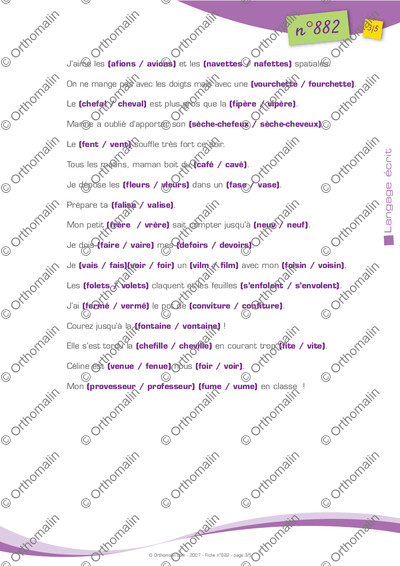Page 3 de la fiche