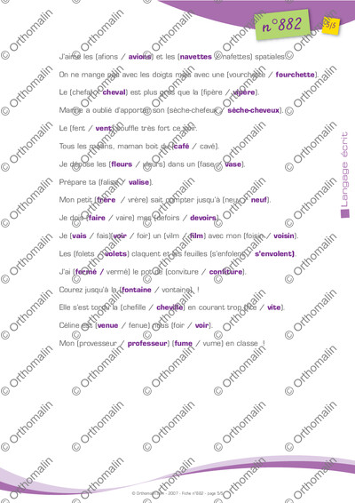 Page 5 de la fiche