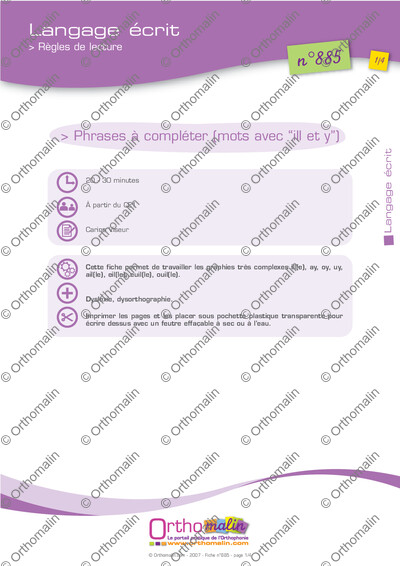Page 1 de la fiche